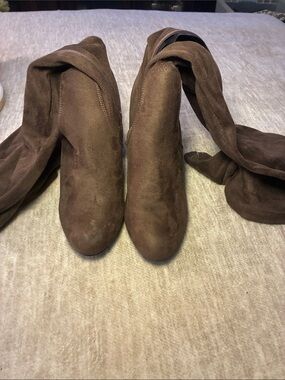 Chestnut Suede‎ Over-the-Knee Women's Boots